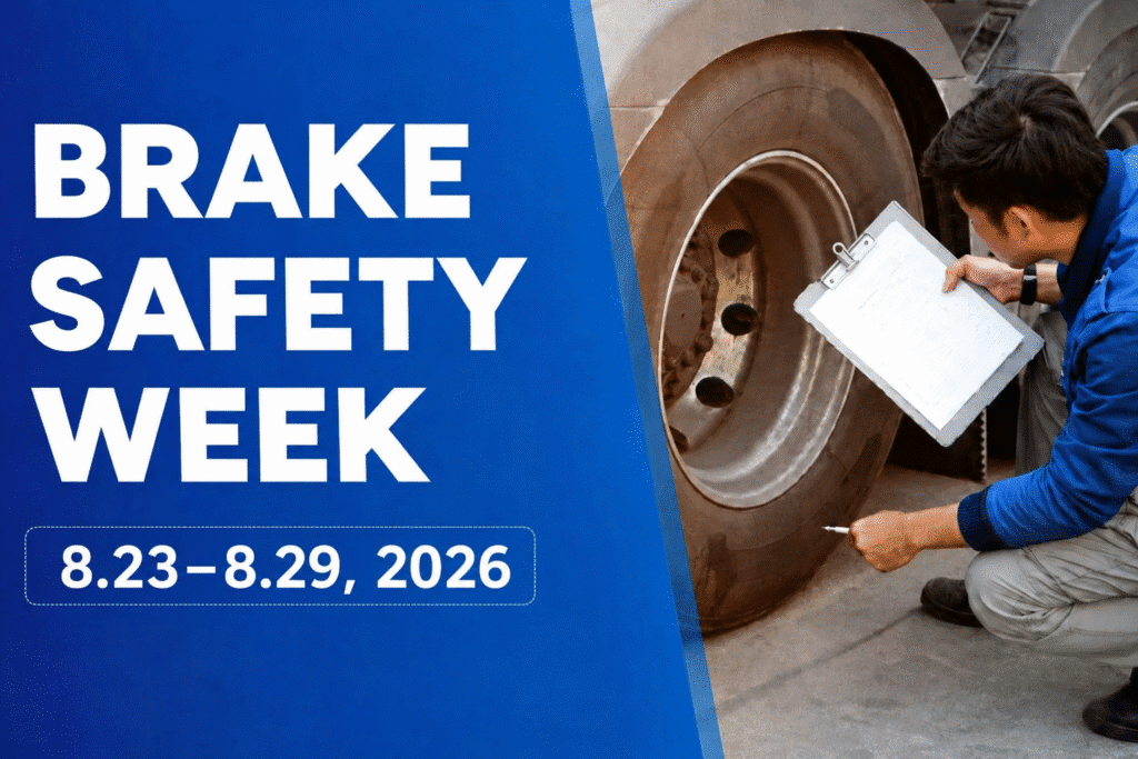 2026 CVSA International Roadcheck schedule for commercial vehicle brake inspections