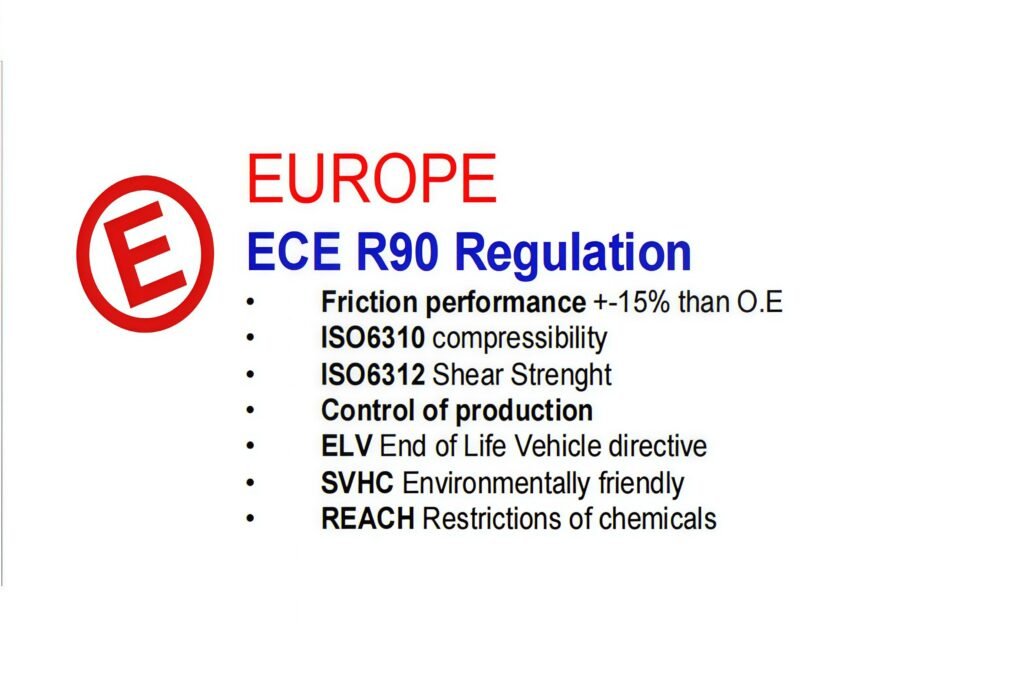 ECE R90 Certified Brake Pads