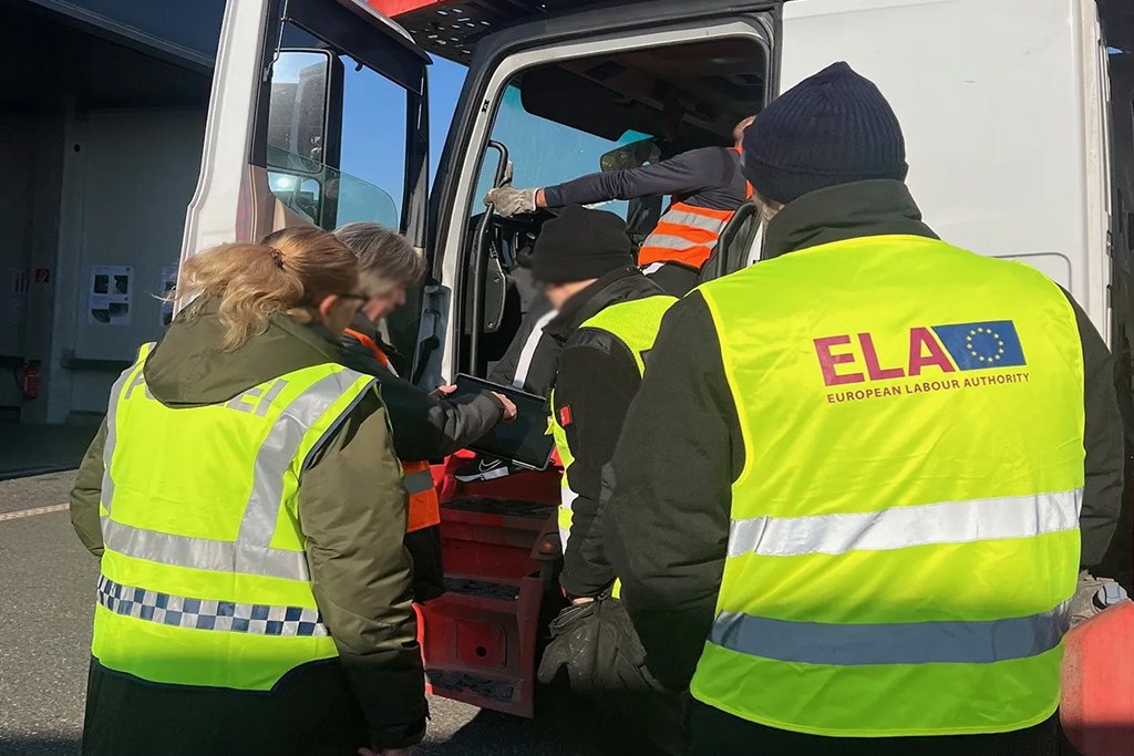 Heavy duty truck inspection focusing on brake pad safety and fleet compliance requirements