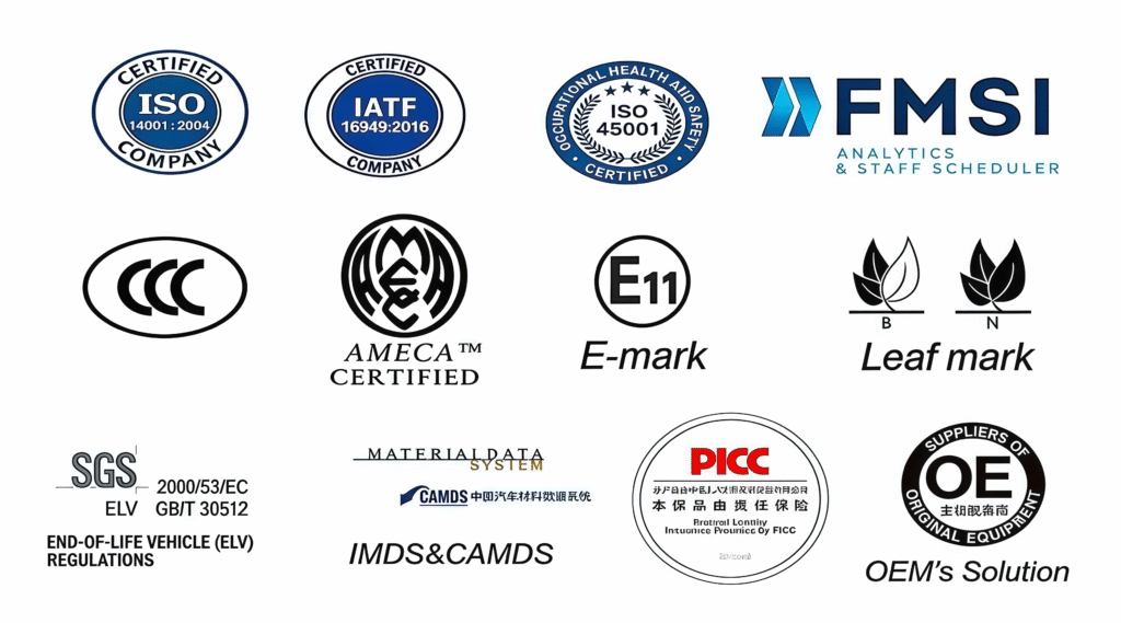 Brake pad quality assurance supported by ECE R90 certification and laboratory testing