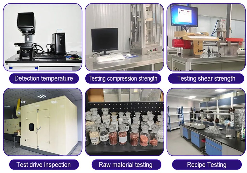 Tuoba brake pad formulation laboratory and friction material testing equipment for compression strength, shear strength, raw material analysis, and brake performance validation