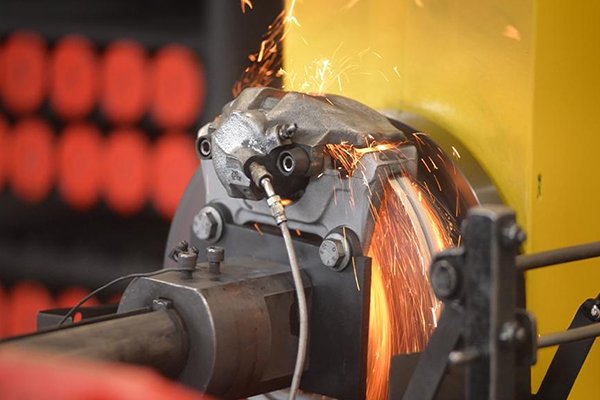 Brake Pad Shear Test Evaluating Critical Safety Metrics
