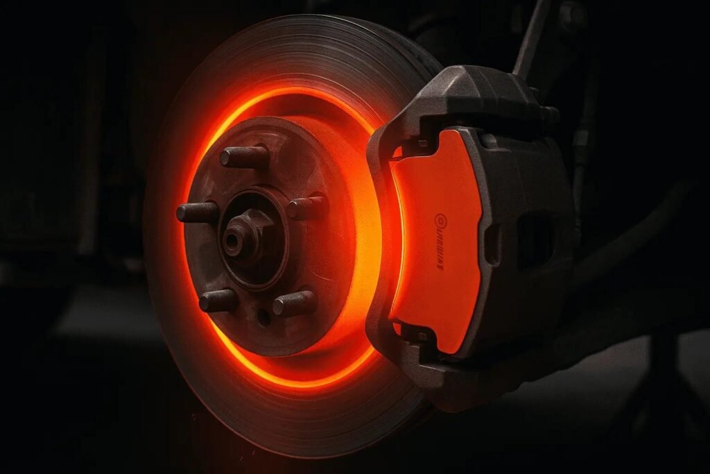 extreme heat generated during heavy duty braking