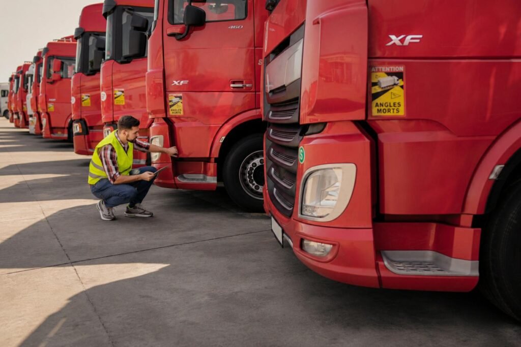 Heavy-duty truck fleet maintenance focused on brake noise reduction, brake pad formulation, and application-specific braking performance.