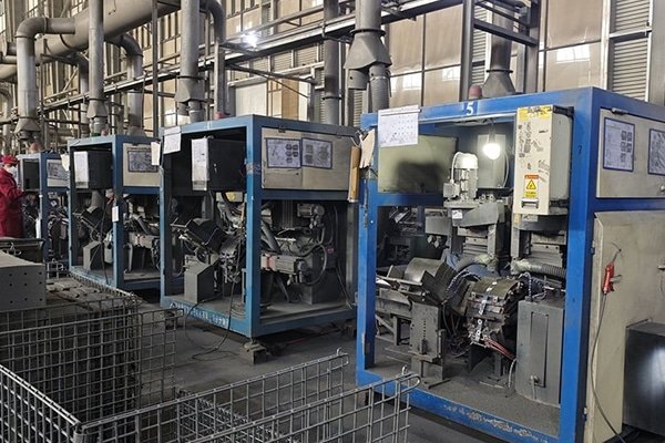 Brake pad production line featuring mixing, hot pressing, finishing, and quality inspection processes