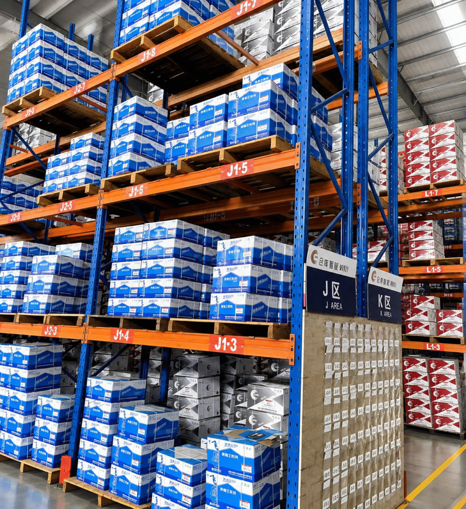 Commercial vehicle brake parts warehouse at Tuoba factory